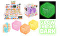 Glitter cube glow in dark