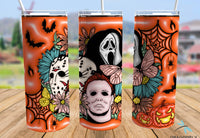 Orange horror tumbler 20oz