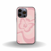 Trendy pink butterfly iPhone case