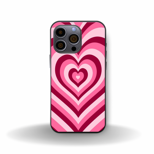 Pink tones heart iPhone case