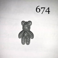 674-Silver Rubber Bear