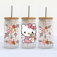 Hello Kitty flowers 16oz frosted