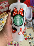 Minnie hearts cold cup