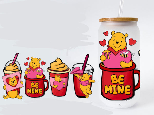 Whinnie A Pooh Be Mine frosted 16oz