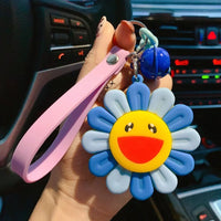 Blue flower keychain