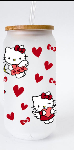 Hello Kitty Red Heart frosted 16oz