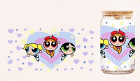 Power puff frosted 16oz tumbler