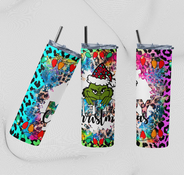 Colorful grinch 20oz tumbler