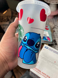 Hearts stitch cold cup