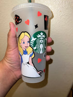 Alice in wonderland cold cup