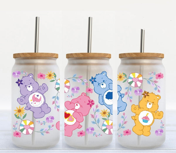 Care bear frosted tumbler 16oz