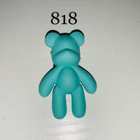 818-Rubber Teal Bear