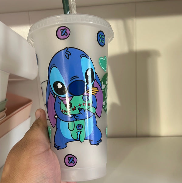 Blue stitch Cold Cup