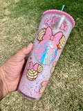 Pink Custom Minnie Concha Tumbler