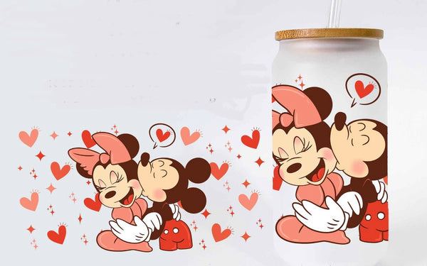 Mucky & Minnie Kisses 16oz frosted tumbler