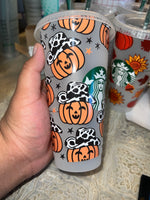 Cowboy Pumpkin Cold Cup