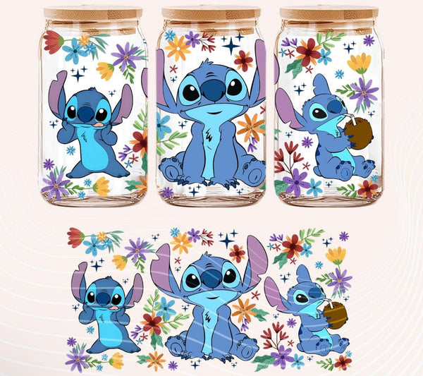 Stitch coconut 16oz frosted tumbler