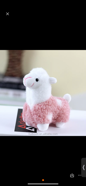 Llama Plush Keychain (Pink)