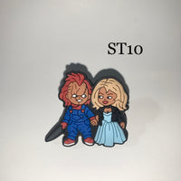 ST10- Chucky & Bride (straw topper)